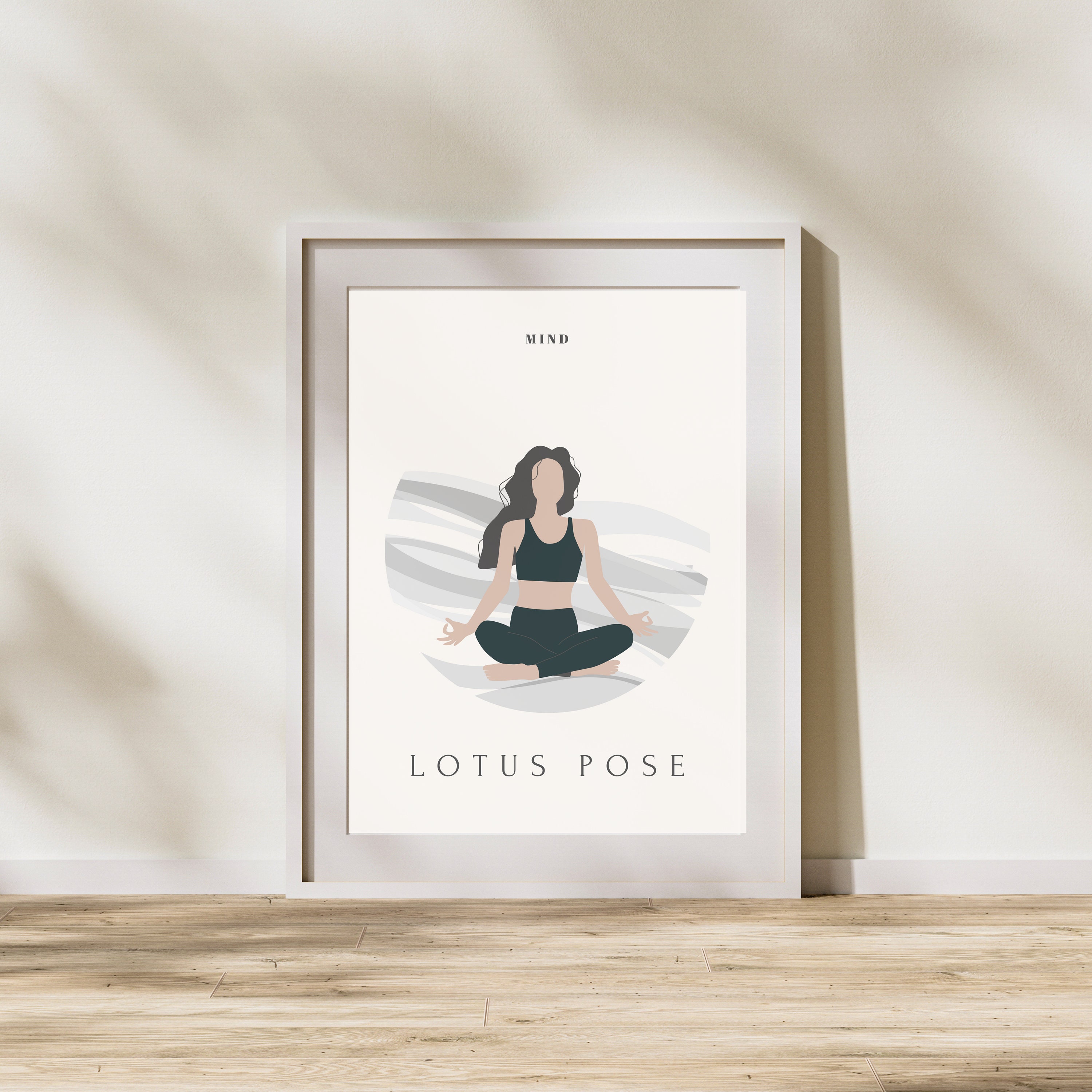 Set of 9 Yoga Poses Wall Art, Yoga Wall Decor, Yoga Poster, Yoga
