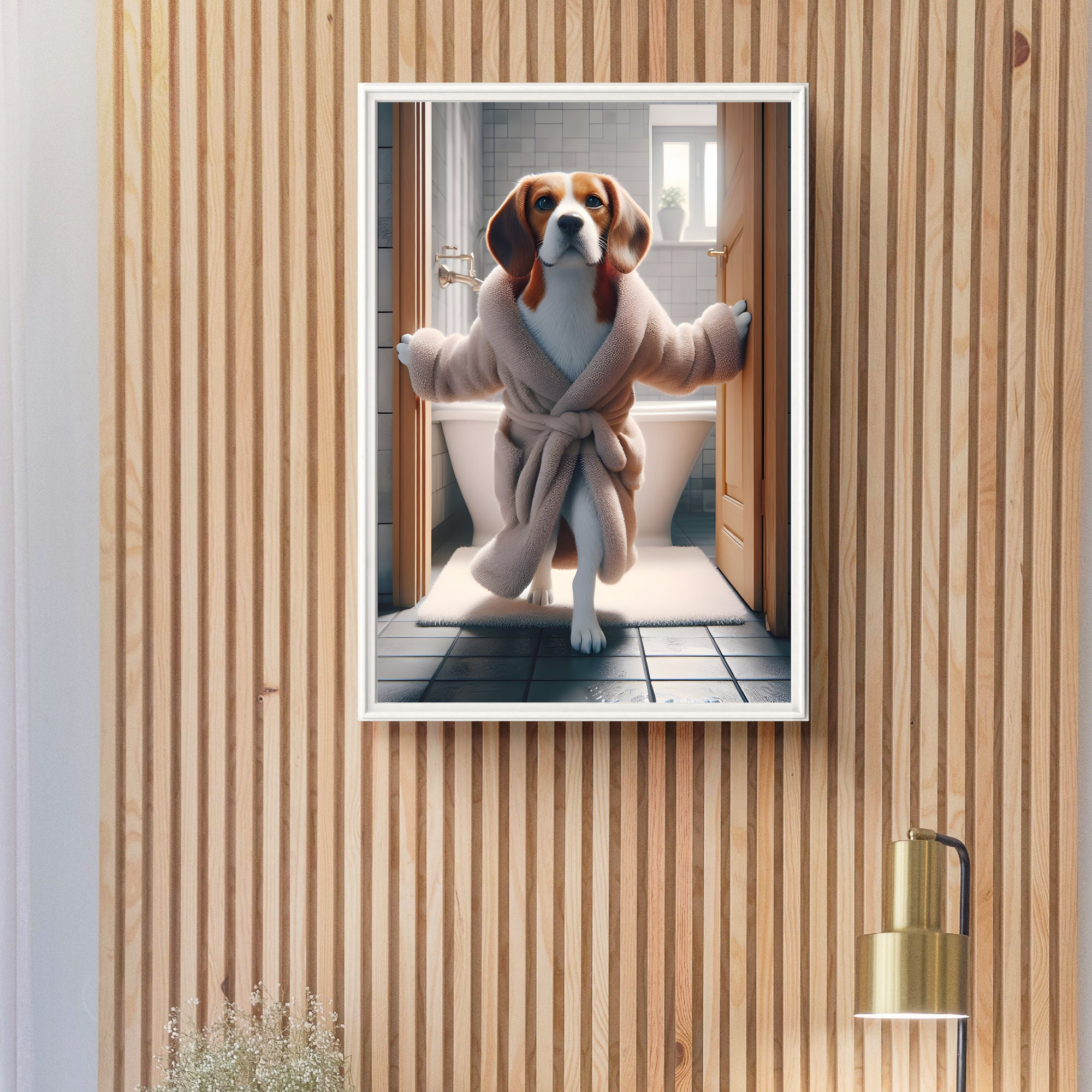 Beagle Wall Art Beagle Printable Dog Bathroom Print Beagle Wall Decor Bathroom Wall Decor Beagle ...