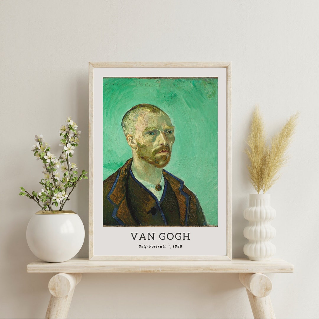 Van Gogh zelfportret, Vincent van Gogh, vintage schilderij, Van