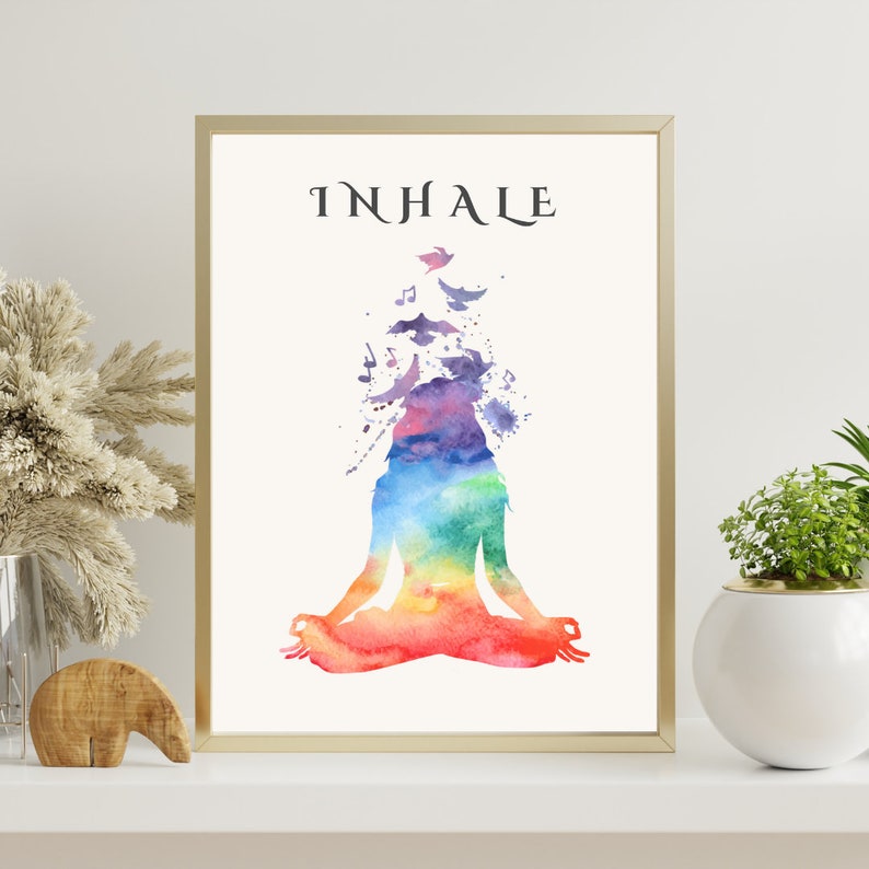 Yoga Wall Decor, Yoga Poster, Set of 2 Printable Poster, Yoga Pose