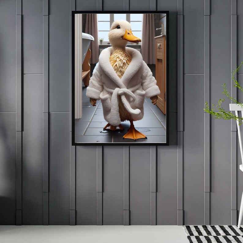 Duck Wall Decor | Bathroom Art Print | Toilet Poster | Funny Bathroom ...