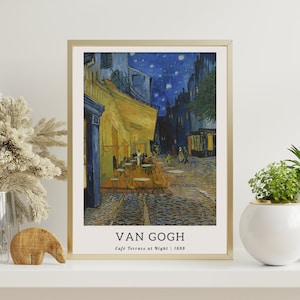Café Terrace at Night, Vincent Van Gogh, Vintage Painting, Van Gogh Art Print, Van Gogh Fine Art, Vintage Poster, Fine Art, Digital Download