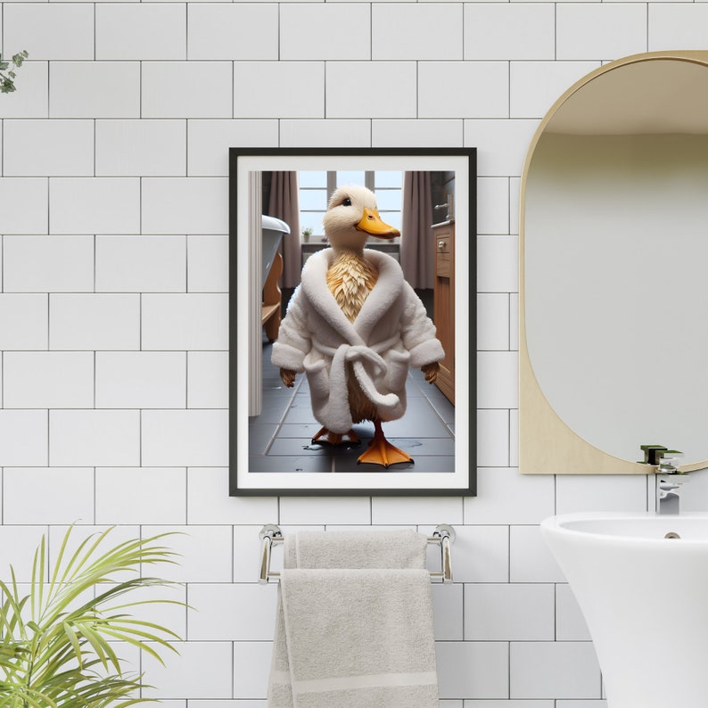 Duck Wall Decor | Bathroom Art Print | Toilet Poster | Funny Bathroom ...