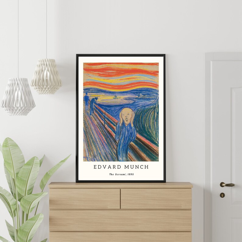 Edvard Munch, the Scream, Digital Art Print, Digital Scream Painting ...