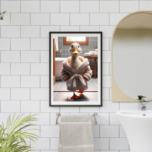 Duck Wall Decor | Bathroom Art Print | Toilet Poster | Funny Bathroom ...