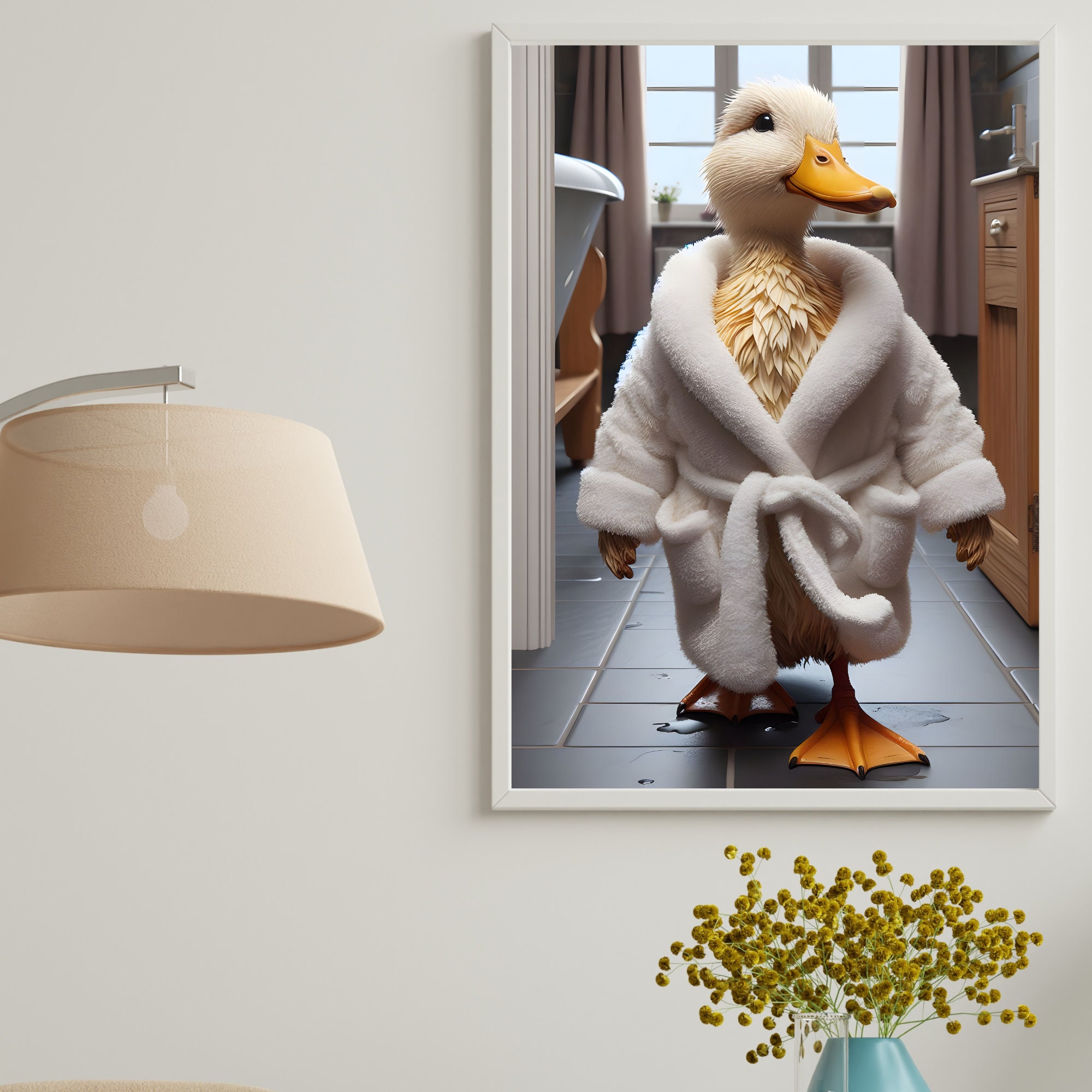 Duck Wall Decor | Bathroom Art Print | Toilet Poster | Funny Bathroom ...