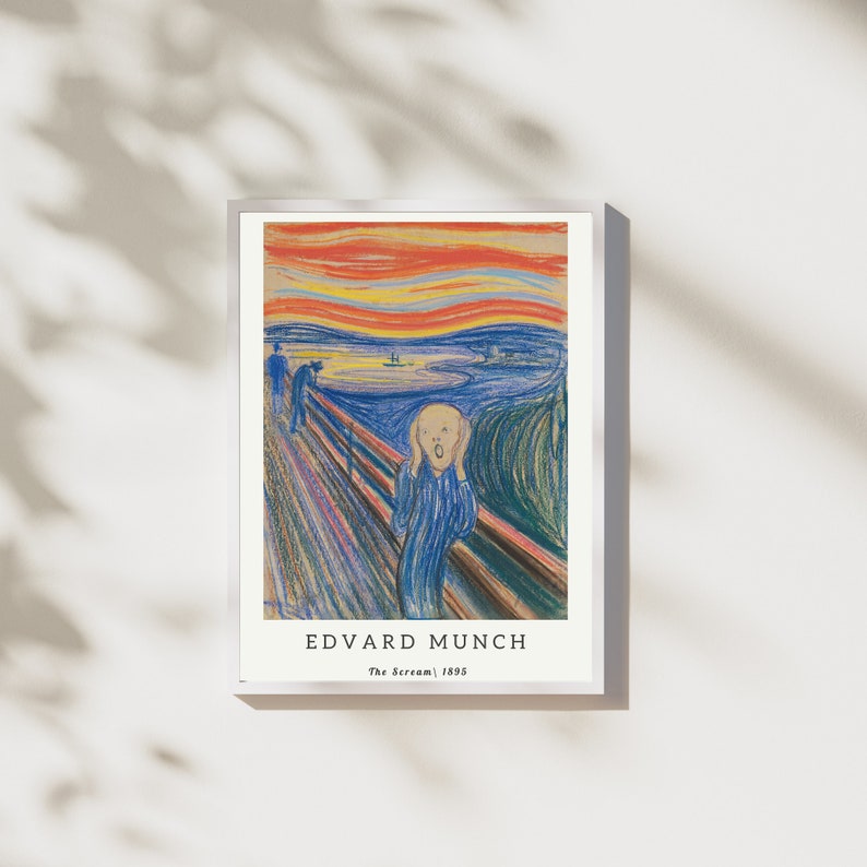 Edvard Munch, the Scream, Digital Art Print, Digital Scream Painting ...