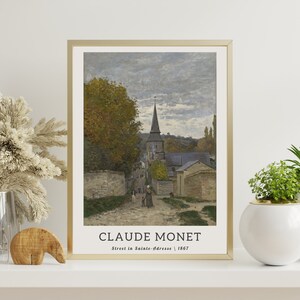 Claude Monet Art Print, Street in Sainte-Adresse, Vintage Poster, Monet Digital Print, Monet Wall Art,Farmhouse Wall Decor, DIGITAL DOWNLOAD
