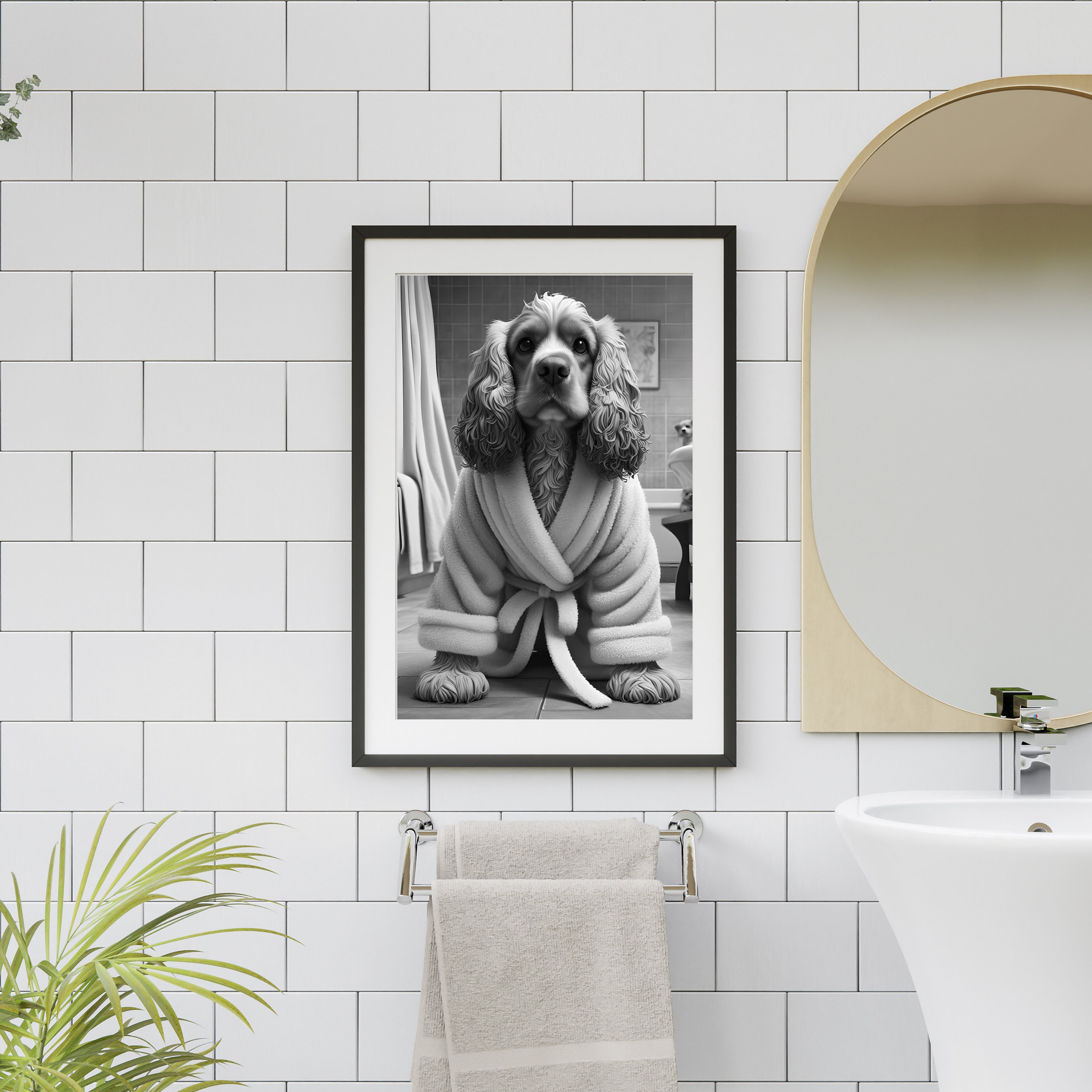 Cocker Spaniel Wall Decor Dog Bathroom Print Cocker Spaniel Photo Funny ...