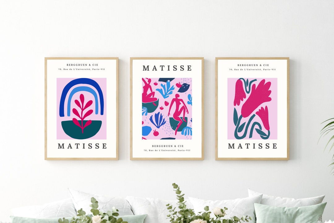 Matisse Pink Exhibition Poster Set of 3 (digital Download) - Etsy
