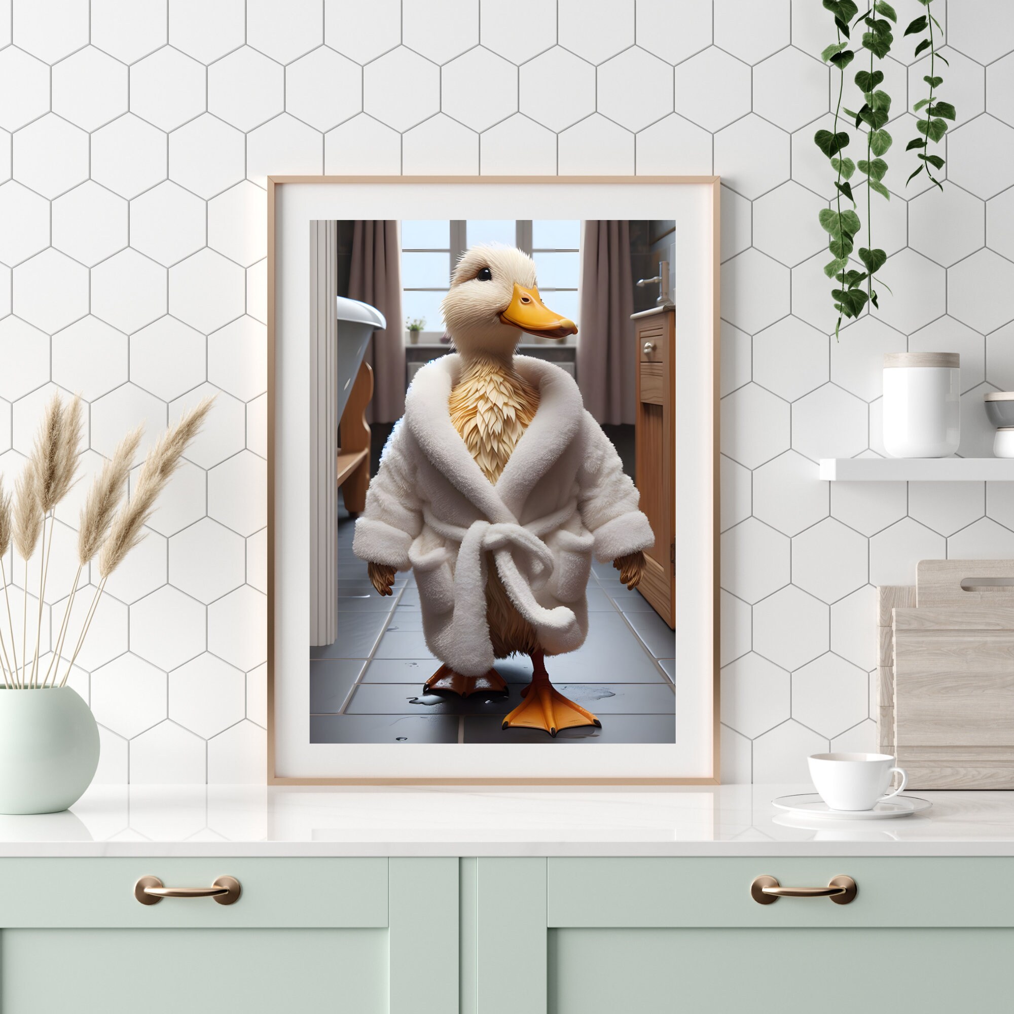 Duck Wall Decor | Bathroom Art Print | Toilet Poster | Funny Bathroom ...