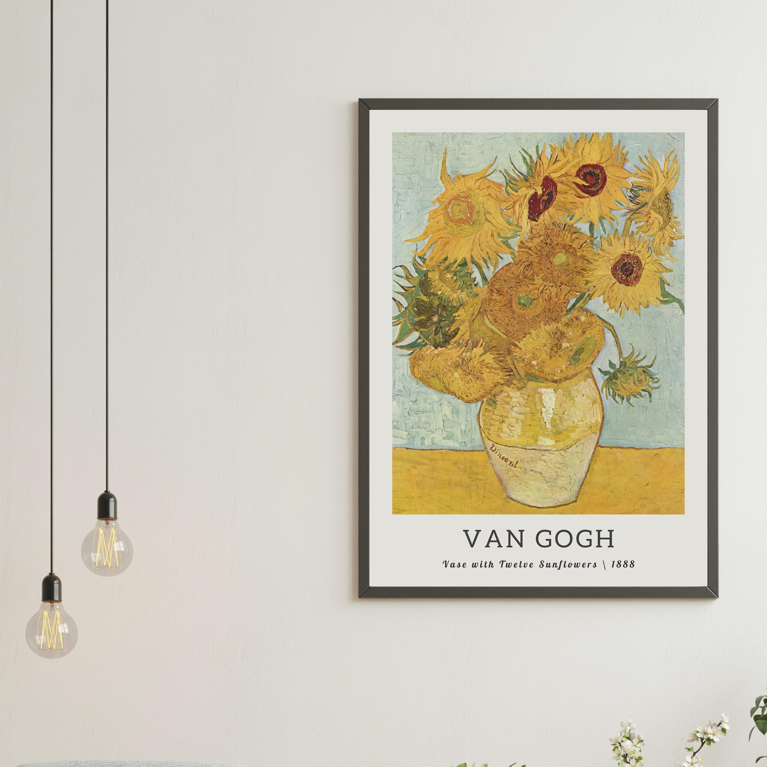 Tableau 100x50cm Tournesols Fanés - Reproduction Van Gogh Vintage - Obraz