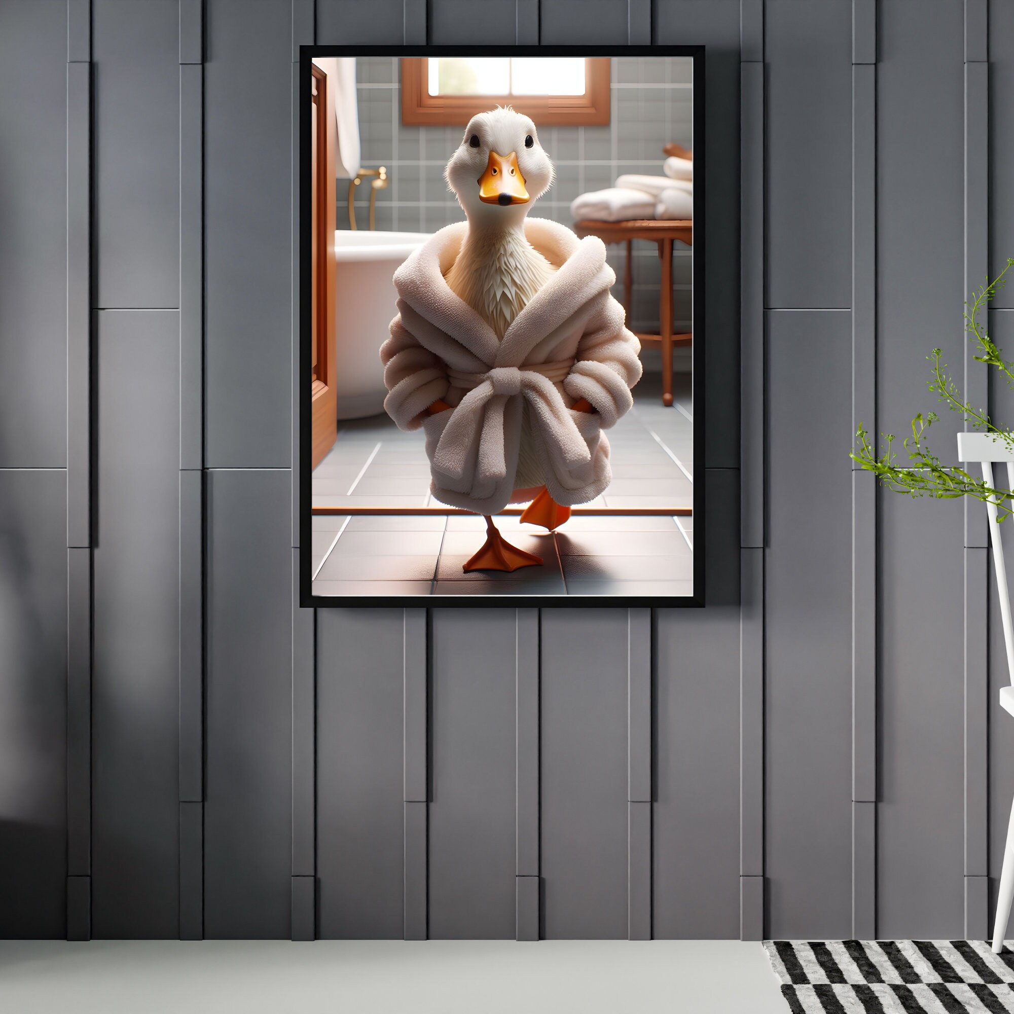 Duck Wall Decor | Bathroom Art Print | Toilet Poster | Funny Bathroom ...