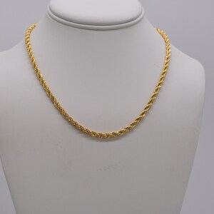 Goldtone 4mm 18 Inch Rope Chain Necklace