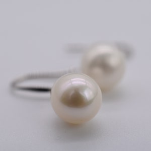 925スターリングシルバー 天然淡水真珠イヤリング