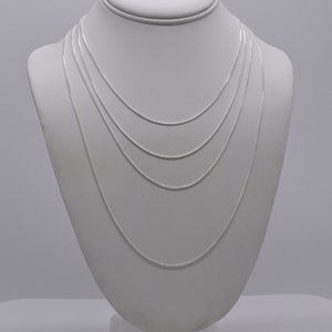 Sterling Silver 1mm Snake Chain Necklace - Available in 16, 18, 20, 24 Inches