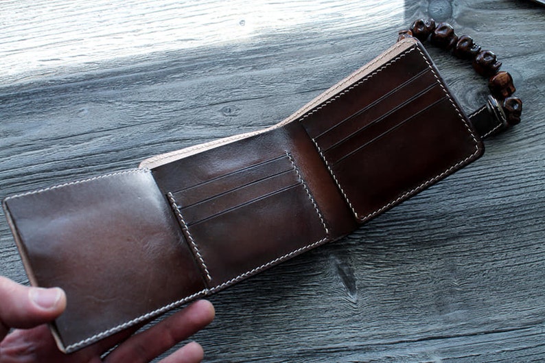 Leather wallet, Tiger wallet, Hand tooled wallet, hand carved walet, leather men's wallet, custom wallet, mens gift image 10