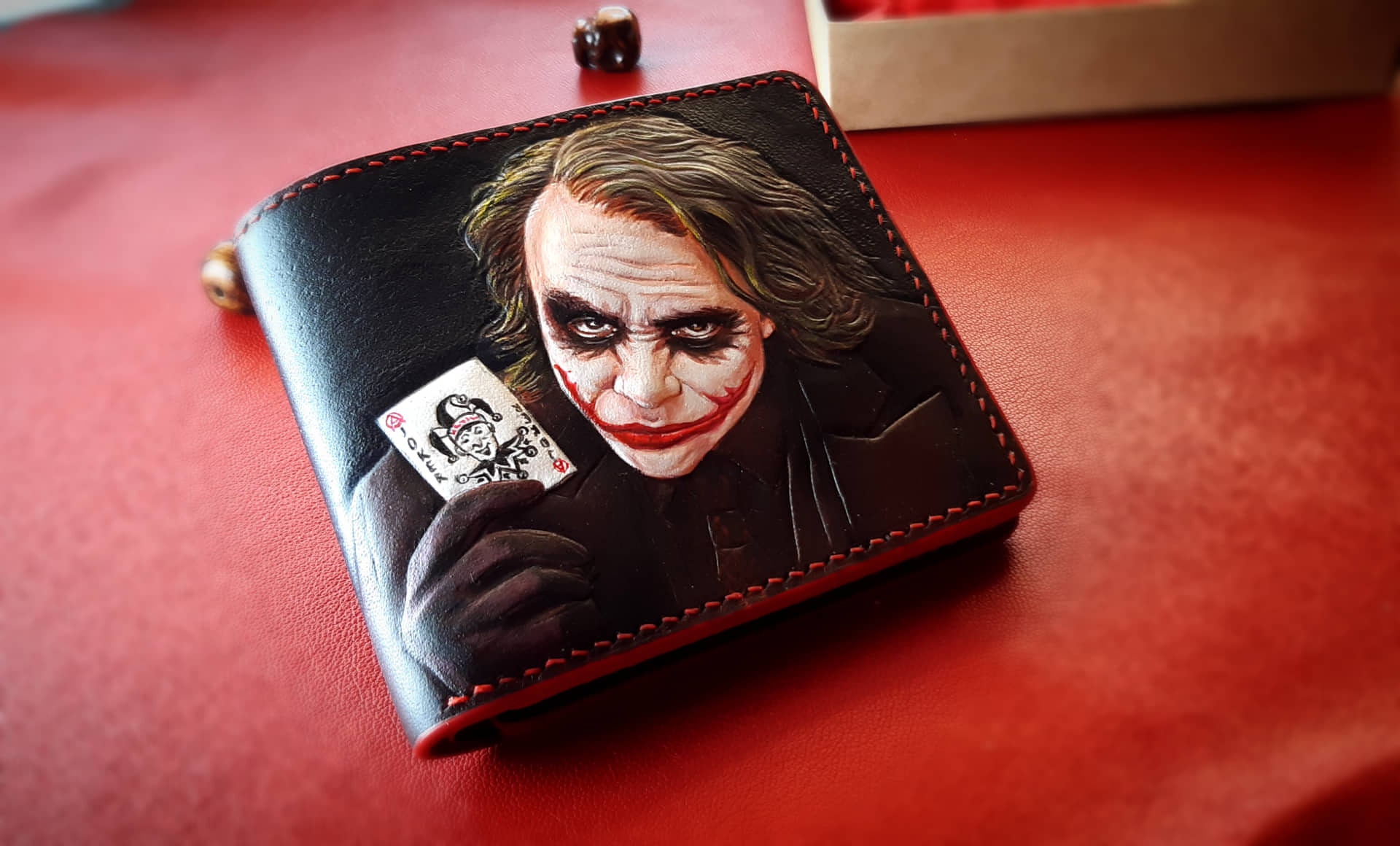 Leather Wallet Handtooled Leather Wallet joker Etsy