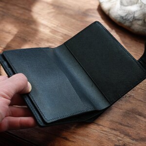 Custom Leather Tiger Passport Wallet: Hand Carved Passport Holder image 7