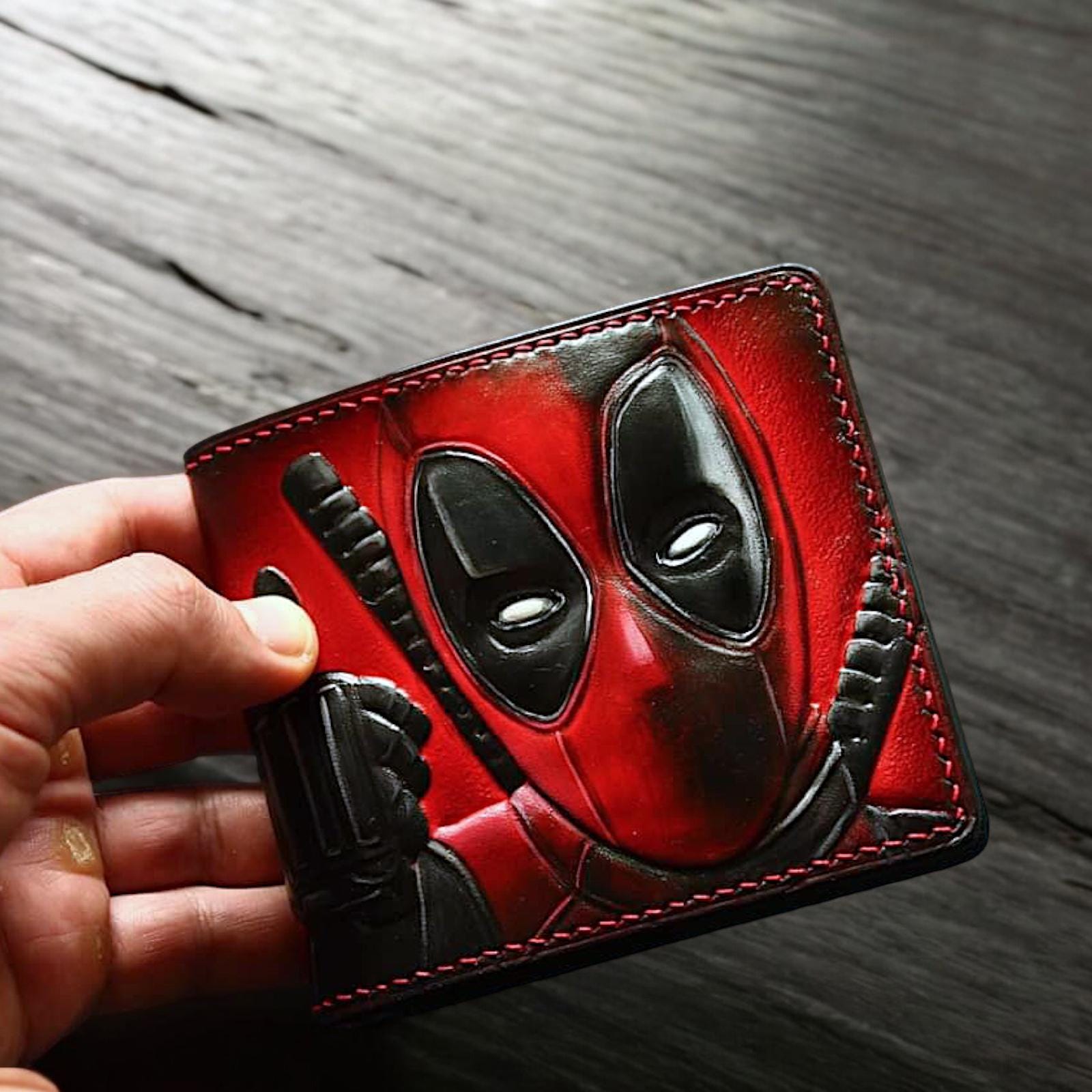 Portafoglio Bifold In PU Stampa Animalier, Con Zip, Nero, Unisex