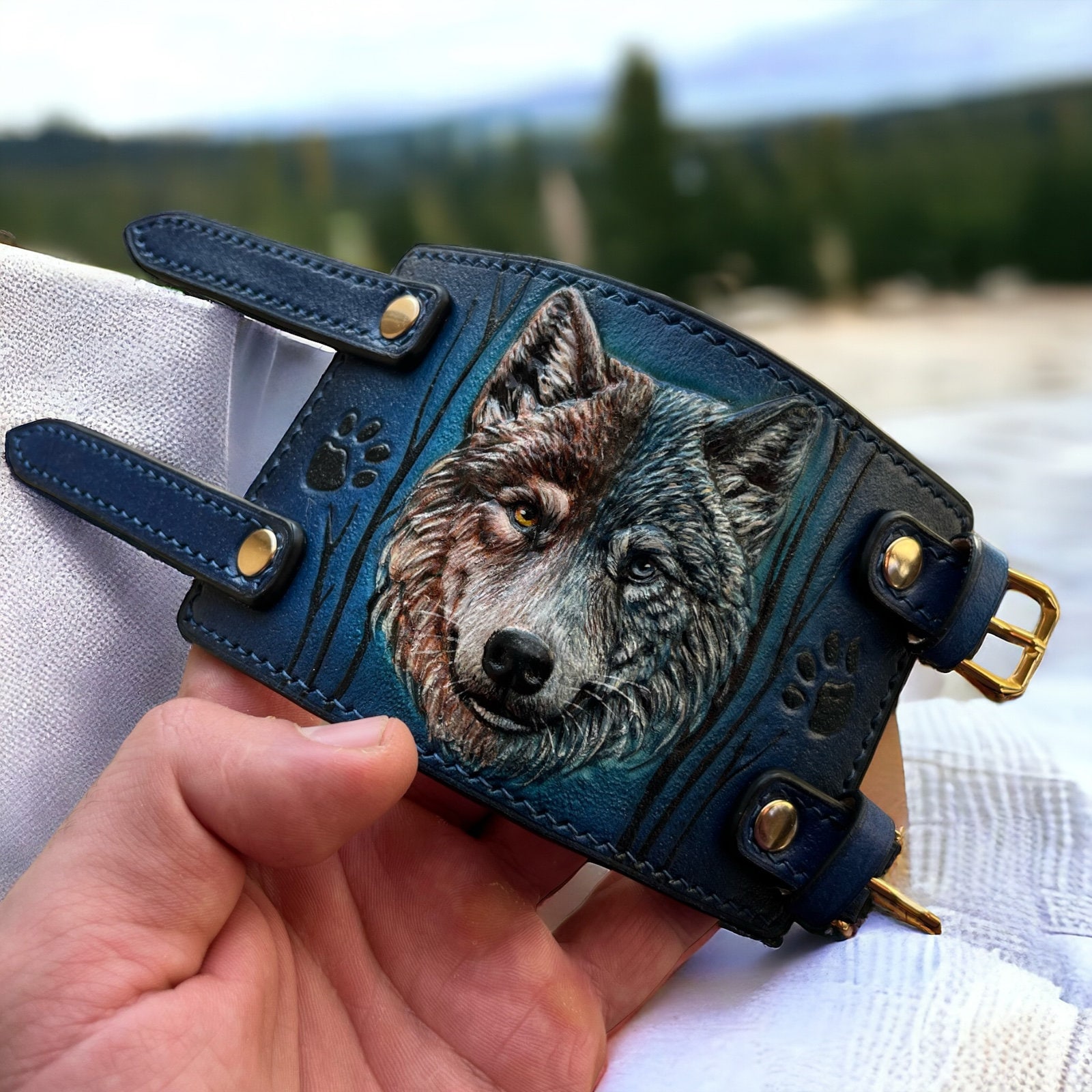 Lone Wolf Bracelet Goth Grunge Accessories