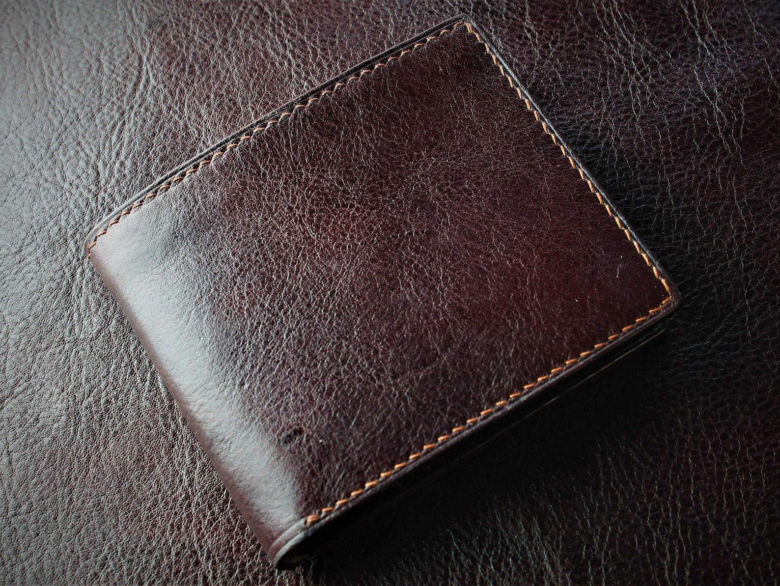 Gift for Men Thick Leather Wallet Slim Leather Wallet for Etsy