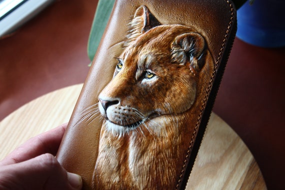 Leather Wallet, Lion Wallet, Hand-tooled Leather Wallet, Hand-carved Wallet,carved Wallet, Custom Wallet, Woman's Gift. - Etsy Leather Wallet, Lion Wallet, Hand-tooled Leather Wallet, Hand-carved Wallet,carved Wallet, Custom Wallet, Woman's Gift. - Etsy