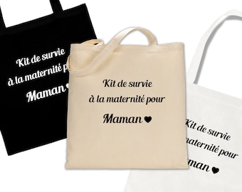 tote bag pour future maman, kit de survie, pochette pour maman, kit pour la maternité, possibilité de personnaliser