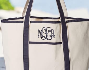 Custom Embroidered Tote Bag | Monogrammed Canvas Tote | Personalized Gift for Her | Bridesmaid Gift | Bachelorette Party | Teacher Gift