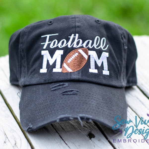 Football Mom Hat | Women's Football Hat | Football Mom Baseball Cap | Custom Colors | Football Mom Gift | Gameday Hat | Game Day Clothing
