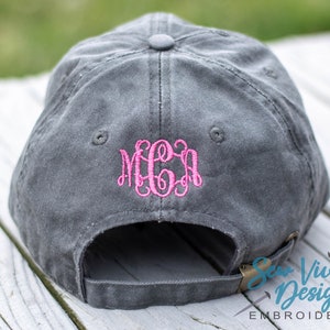 Add Monogram to the back of a hat | Add Initials | Custom Monogram Hat | Personalized Hat | Monogrammed Gift | Initials Hat