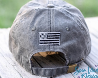 Add a Flag to the back of a hat | Back of hat embroidery | Customize back of cap | American Flag Hat