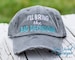 I'll bring the Alcohol Hats, Bad Decisions, Alibi, Bail Money and More Sayings  - Distressed Baseball Cap OR Ponytail Hat | Ladies Party Hat 