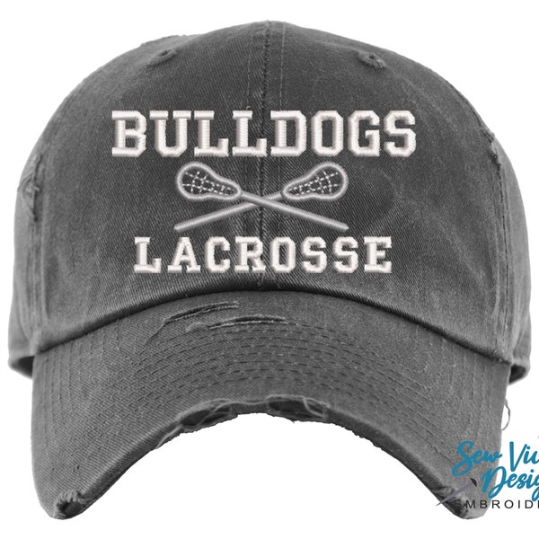 Custom Lacrosse Hat | Distressed Baseball Ponytail hat | Lax Cap | Lacrosse Mom | Lacrosse Gifts | Lacrosse Stick