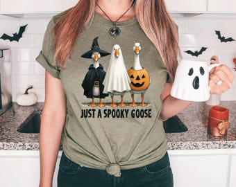Spooky Goose Shirt | Unisex T Shirt | Cute Halloween Shirt, Halloween Party Tee, Spooky Season Trick Or Treat, Funny Halloween T-Shirt