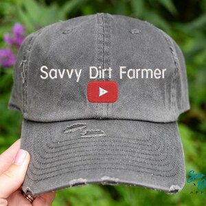 Savvy Dirt Farmer Hat | Distressed Baseball Cap OR Ponytail Hat