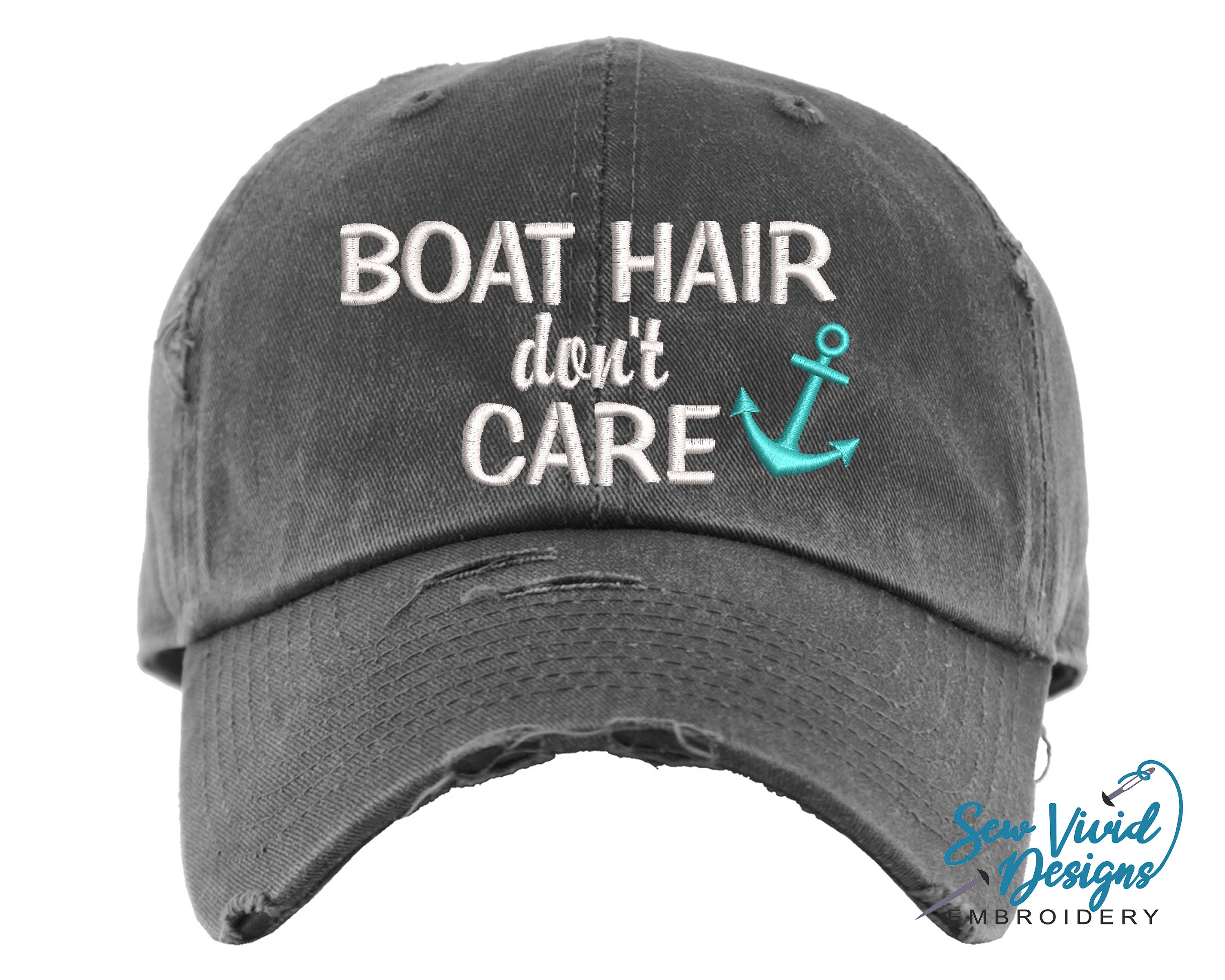 Accessoires Hoeden & petten Honkbal & truckerspetten Boat Hair Don't Care Baseball Hat 