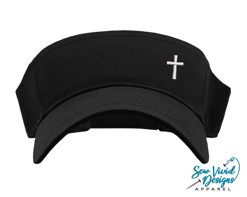 Cross Visor Personalized Visor Christian Gifts Religious Gift Faith Hat Jesus Inspirational Christianity image 1