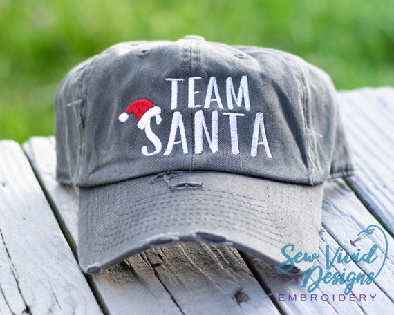 baseball cap santa hat