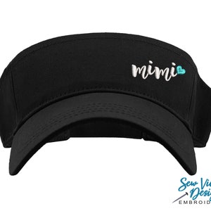 Mimi with Heart Visor | Personalized Visor | Mimi Hat | Mimi Gifts | Gift for Mimi | Grandma Gift | Mamaw, Memaw, Grammy etc..