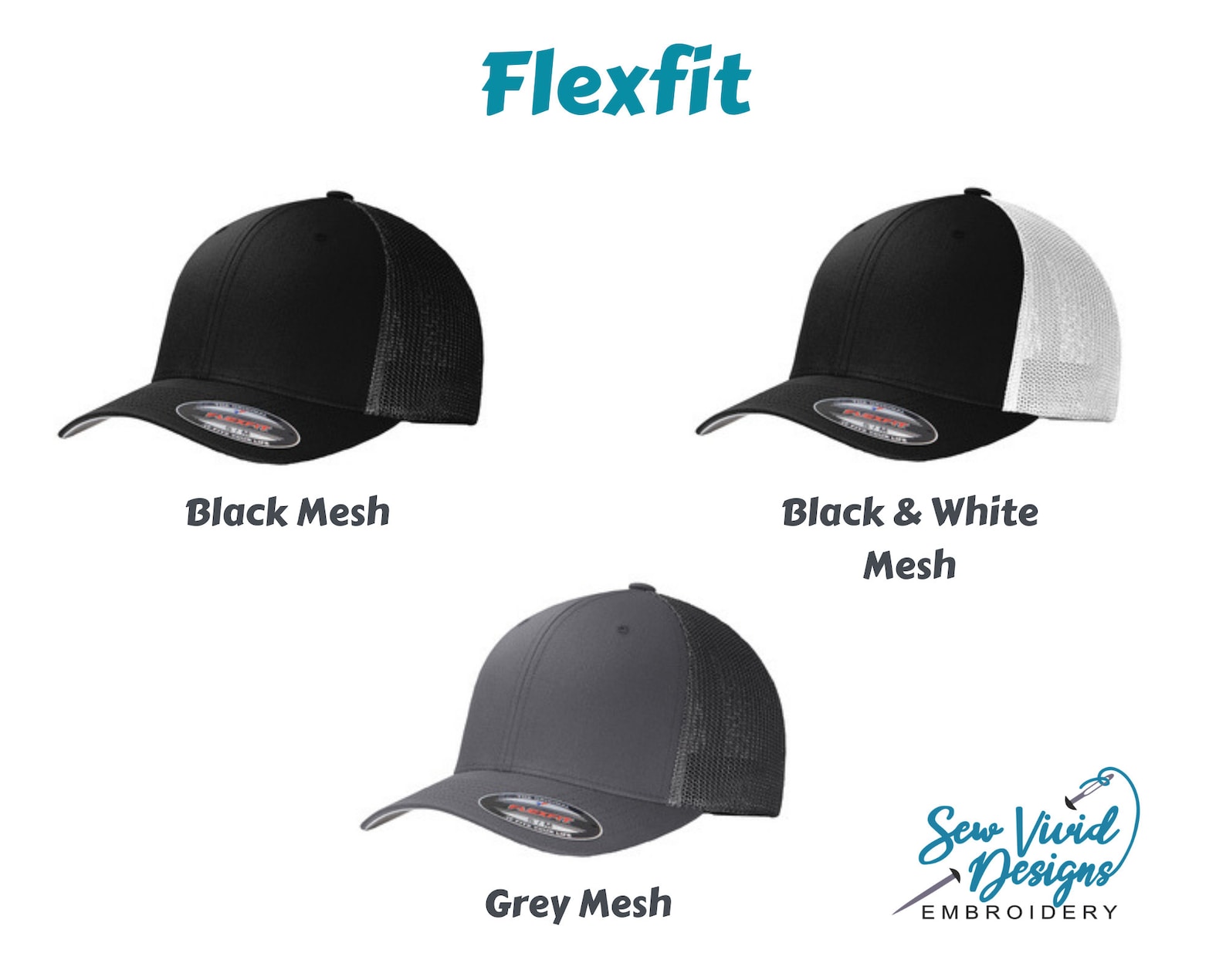 Fish on Flexfit Hat Fishing Hat Custom Embroidered Fitted Etsy