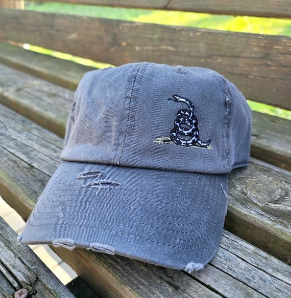 Gadsden Flag Snake Hat Distressed 