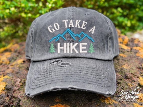 Go Take a Hike Hat | Distressed Baseball, Ponytail or Trucker Hat | Adventure Hat | Camping Hat | Hiking Hat | Outdoor Hat
