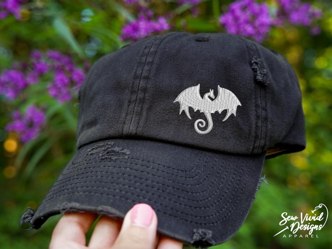 Dragon Hat | Distressed Baseball Cap OR Ponytail Hat | Book