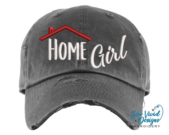 Home Girl Hat Distressed Baseball Cap 