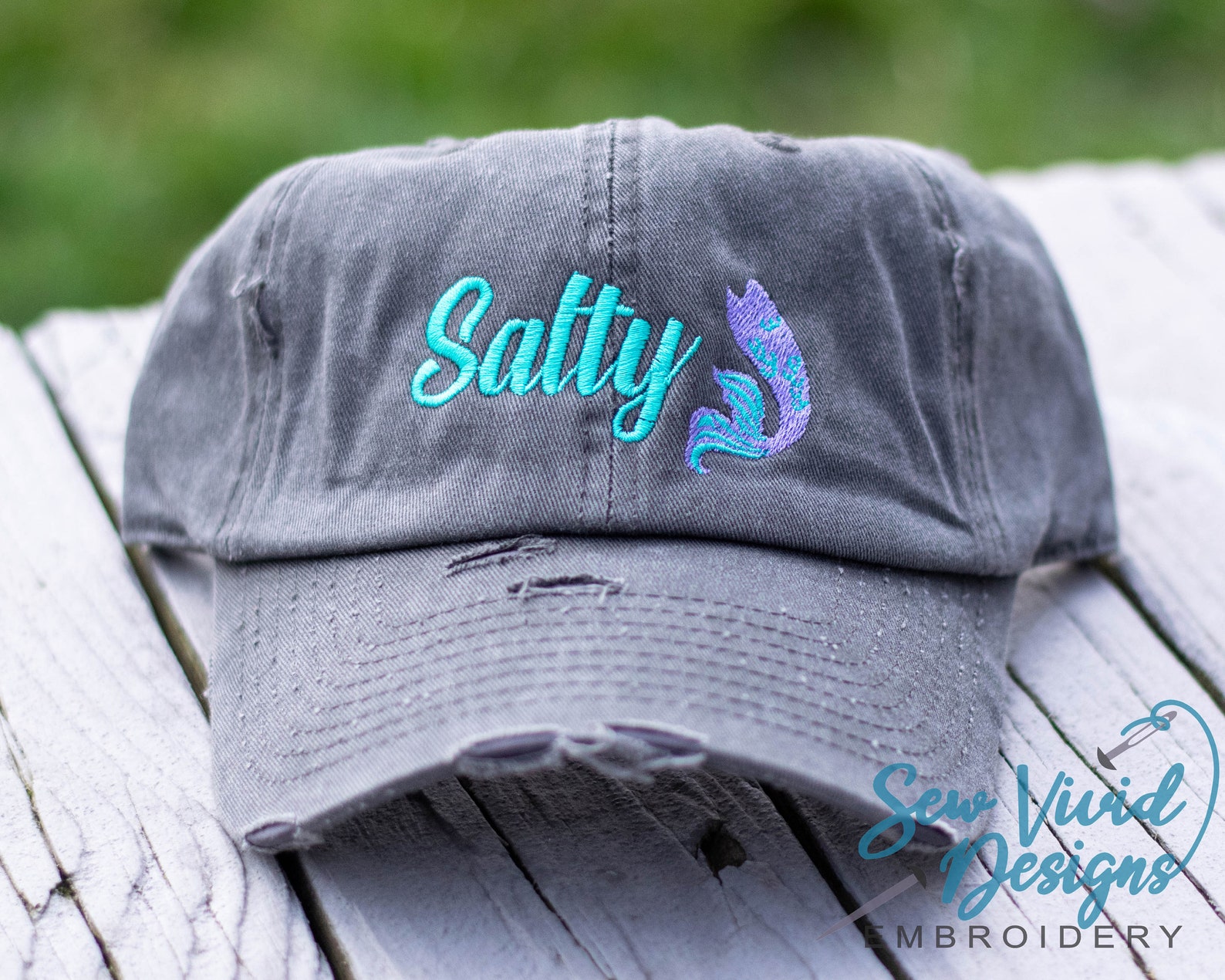 Salty Mermaid Hat Women's Beach Baseball Cap OR Ponytail Etsy