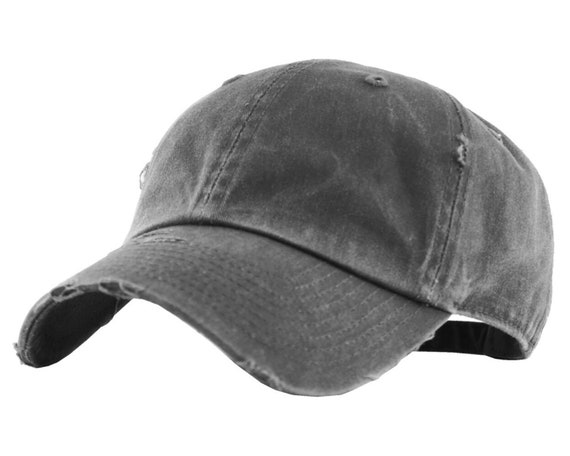 BLANK Baseball Cap Distressed Baseball 