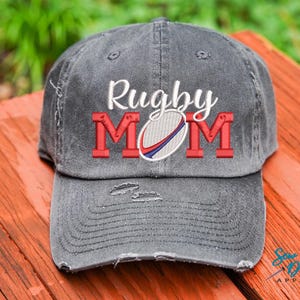 Rugby Mom Hat | Women&#39;s Rugby Hat | Rugby Mom Baseball Cap | Rugby Mom Gift | Gameday Hat | Game Day Clothing