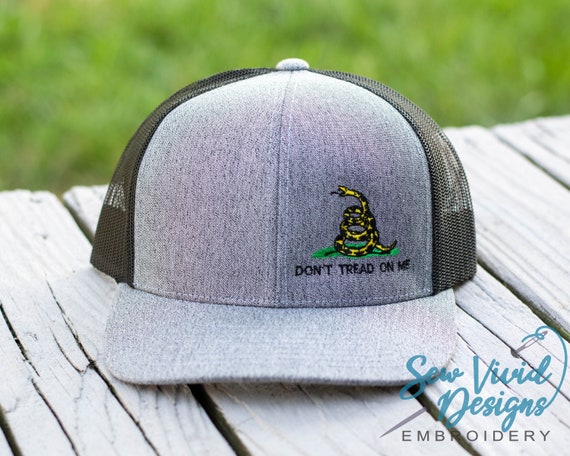 Don/'t Tread On Me Snapback Hat Gadsden Flag US Military Black