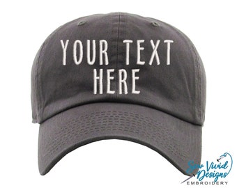 Custom Hat | CLASSIC Baseball Cap | Custom Embroidered Hat | Your Text Here | Design your own hat | Personalized Ball Cap | Custom Dad Hats